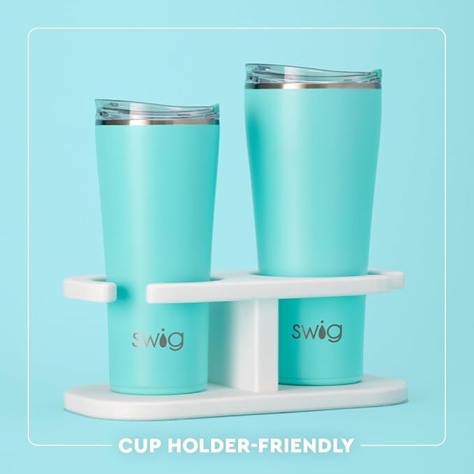 Swig Life 22oz Insulated Tumbler, Travel Coffee Tumbler with Lid, Cup Holder Friendly Travel Coffee Mug, Stainless Steel (Bride to Be)