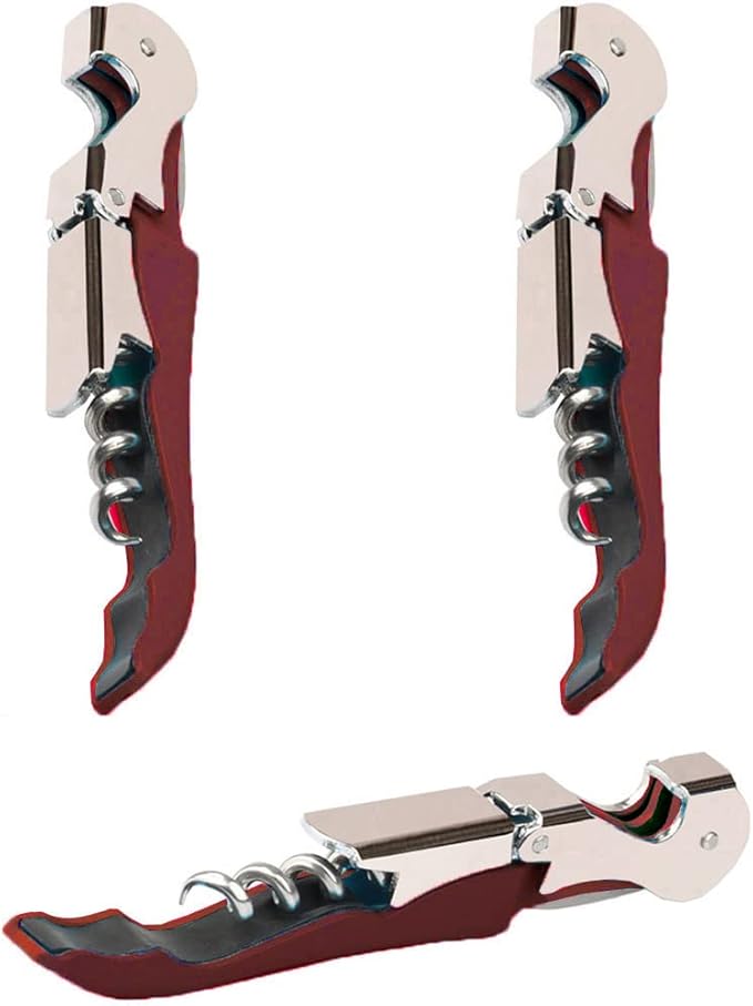 Professional Waiter Corkscrew Wine Openers Set, Heavy Duty Stainless Steel Hinges Wine Key for Restaurant Waiters, Sommelier, Bartenders