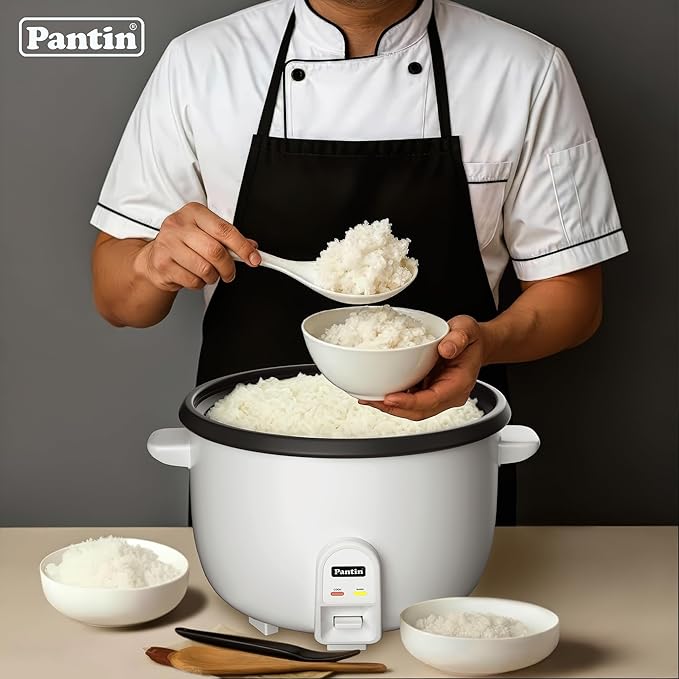 Pantin Commercial Electric Rice Cooker β 35 Cups Raw / 70 Cups Cooked Capacity w/Measuring Cup & Scoop β High-Efficiency Large Rice Cooker Commercial Rice Cooker for Restaurants, Hotels and Catering