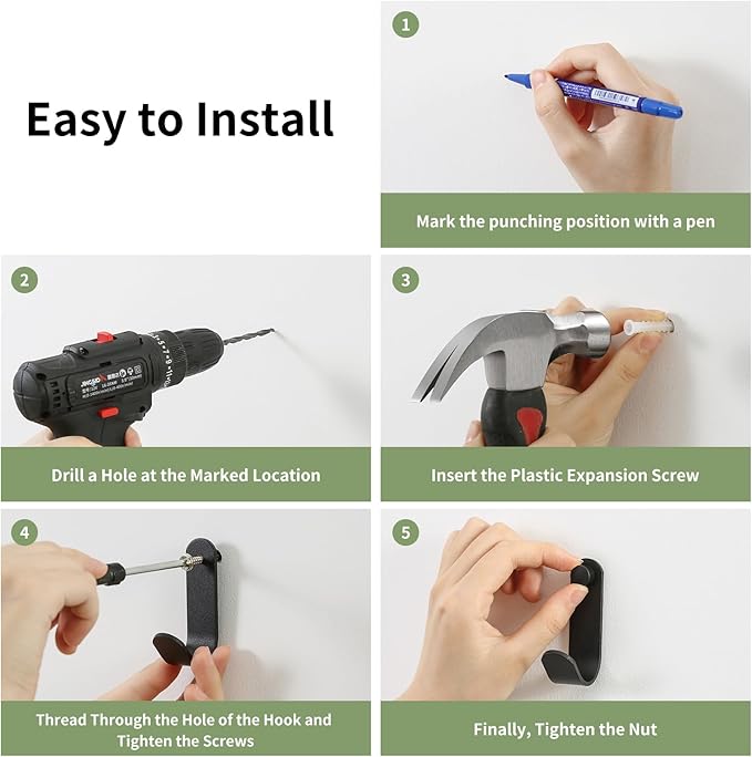 Boho Wall Hanging Fruit Baskets for Kitchen 3 Pack Woven Produce Holder with 6 Pcs Strong Hooks Vegetable Hanging Basket for Organizing Teardrop Home Wall Potato Onion Storage, Green
