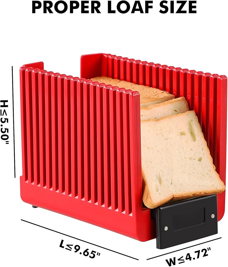 Bread Slicer for Homemade Bread Loaf Bagels, Bread Slicing Guide Easy to Clean Flodable and Campact Bread Cutter without BPA