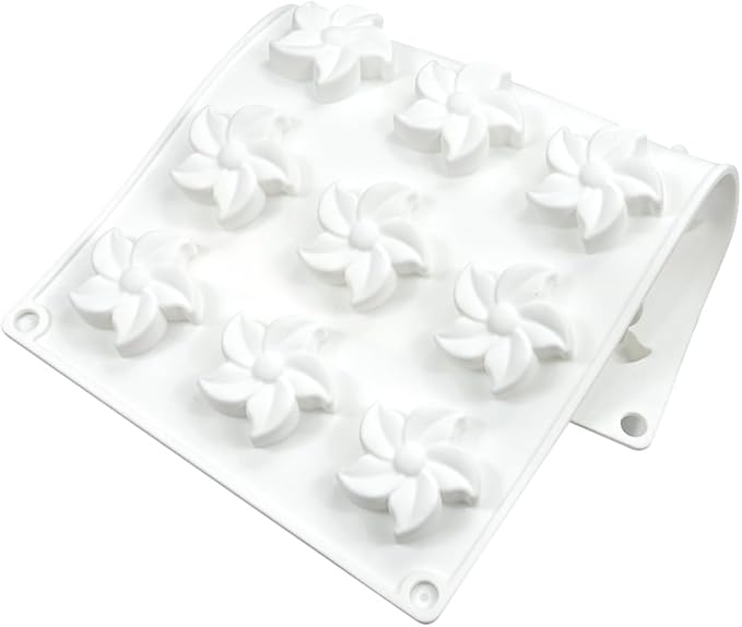 Chocolate Silicone Molds Flower Cake Baking Silicone Mold, Baking Moulds for Making Hot Chocolate, Jelly, Ice Cubes, Pudding, Mousse (E_ Flower)