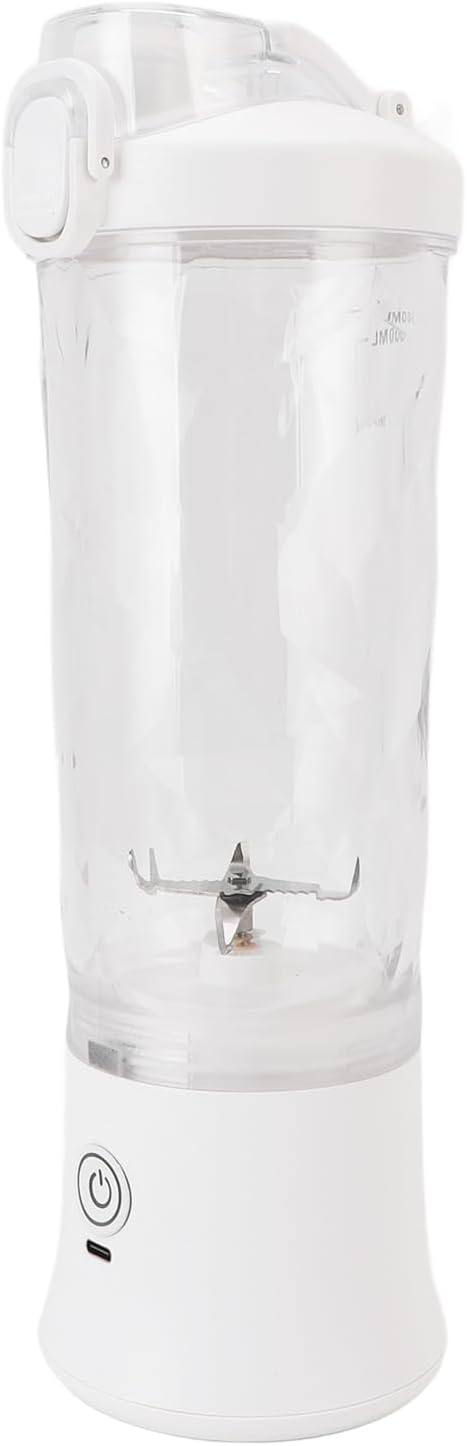 Yosoo Portable Blender 600ml 18000RPM USB C Rechargeable Electric Fruit Juice Blender Smoothie Maker with Stainless Steel Blades RGB Light for Travel Gym Home