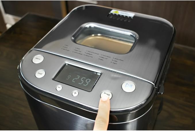 CULINARY CHEF Bread Maker Machine with Nonstick Bowl, Bread Hook, Measuring Cup & Spoon. 15-in-1, Gluten-Free Bread, Cake& Yogurt, 3 Crust Colour options and more.t3 Loaf Sizes. 2LB XL-Stainless Steel