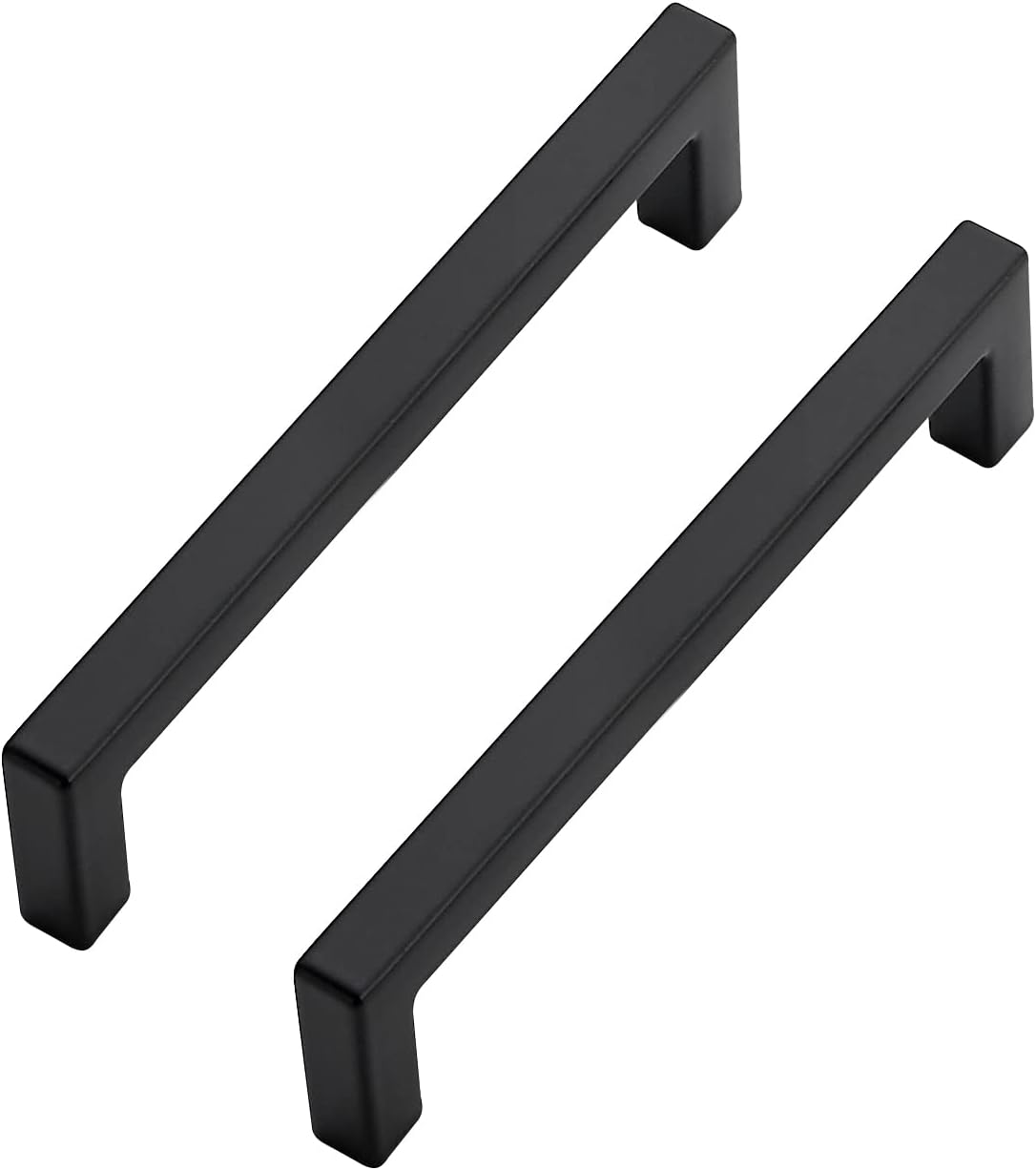 Ravinte 20 Pack Solid 4 Inch Center to Center Slim Square Bar Drawer Handles - Black Drawer Pulls Matte Black Cabinet Pulls for Kitchen Cabinet Hardware