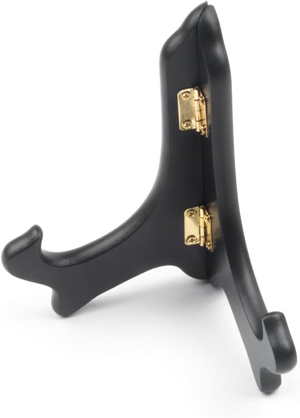 Fox Run Black Plate Stand, 6-Inch, Wood