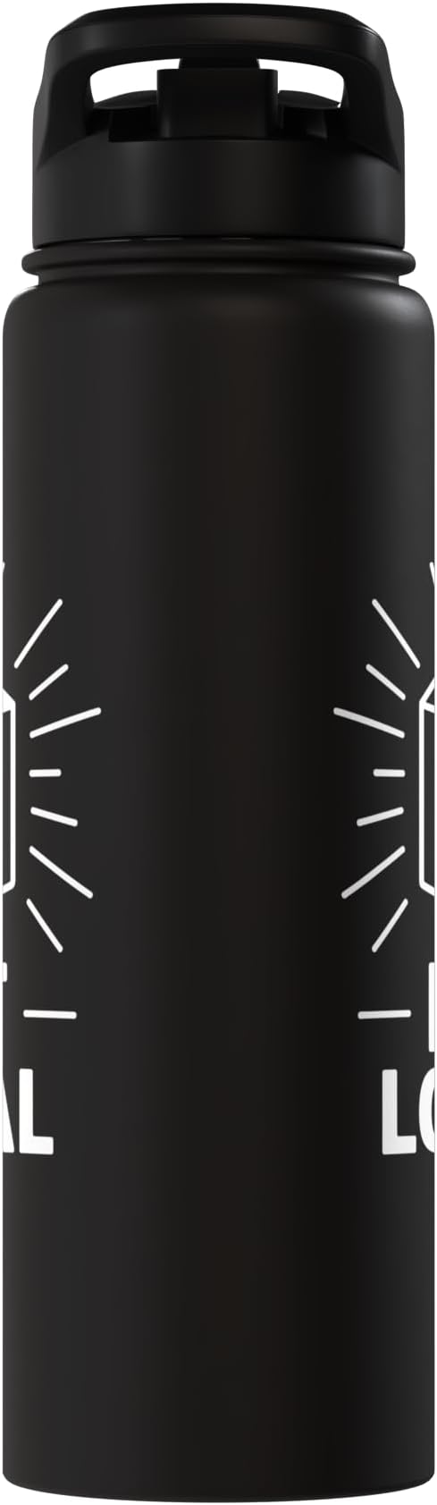 Funny Eat Local Milk Carton Minimalist Saying Stainless Steel Insulated Water Bottle