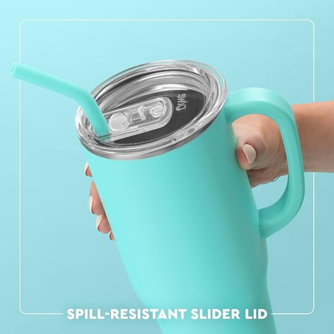 Swig Life 40oz Mega Mug, 40 oz Tumbler with Handle and Straw, Cup Holder Friendly, Dishwasher Safe, Extra Large Insulated Tumbler, Stainless Steel (Wanderlust)