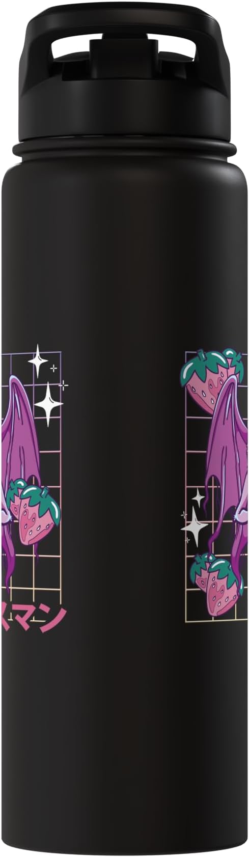 Kawaii Mothman Strawberry Milk Shake Carton Stainless Steel Insulated Water Bottle