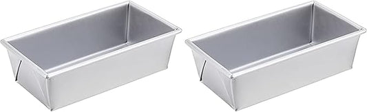 Chicago Metallic Loaf Pan, Commercial II, 1-Pound | Uncoated | Traditional | Pack of 2