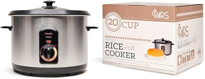 Pars Automatic Persian Rice Cooker - Tahdig Rice Maker Perfect Rice Crust, 20 Cup