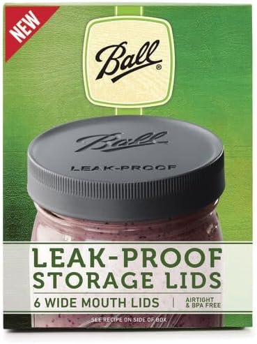 Ball Mason Jar Leak-Proof Lids, Wide Mouth, 6 CT (Pack of 6)