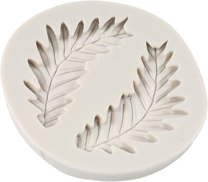 Tropical Leaf Silicone Mold Fern Leaves Fondant Molds For Cake Decoration Cupcake Topper Chocolate Candy Resin Polymer Clay Set of 4
