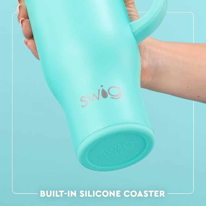 Swig Life 30oz Mega Mug, 30 oz Tumbler with Handle and Straw, Cup Holder Friendly, Dishwasher Safe, Extra Large Insulated Tumbler, Stainless Steel Water Bottle (Hayride)