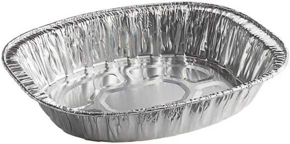 Disposable Oval Roasting Pan - Durable Turkey Roaster Pans Extra Large, Heavy-Duty Aluminum Foil, Deep, Oval Shape for Chicken, Meat, Brisket, Roasting, Baking, Recyclable (20)