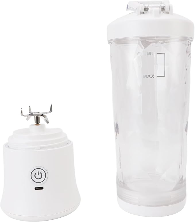 Portable Blender Handheld Blender Mini 600ml 18000RPM USB C Rechargeable with Stainless Steel Blades RGB Light for Travel Gym Home