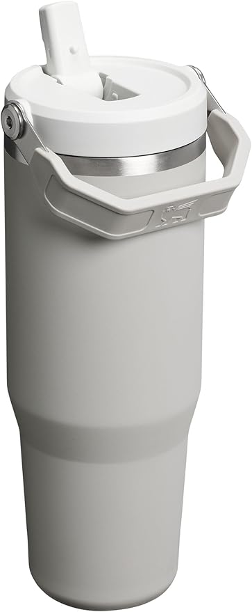 STANLEY IceFlow 2.0 Flip Straw Tumbler with Handle 30 oz | Twist On Lid and Flip Up Straw | Leak Resistant Water Bottle | Insulated Stainless Steel | BPA-Free | Ash