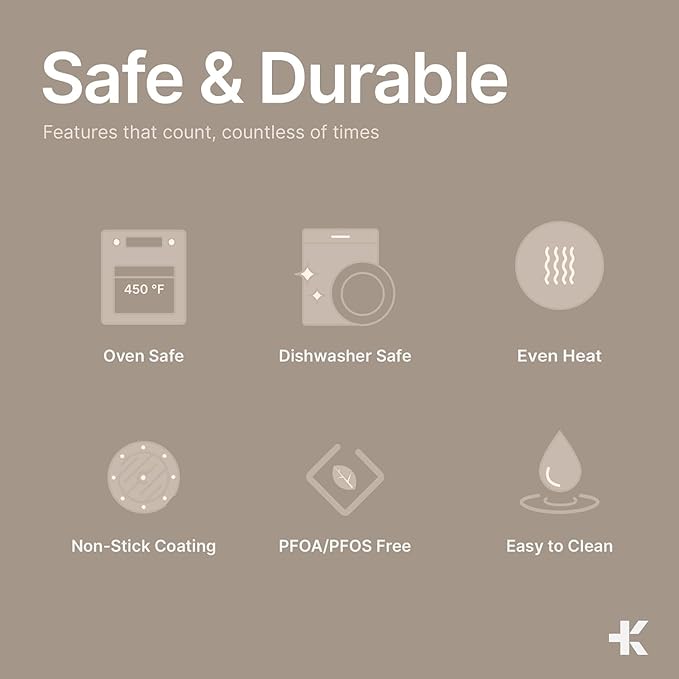 Bakken Pizza Baking Pan - Round Perforated Carbon Steel Pan with Non-Stick Marble Coating, Oversized Silicone Handle, Dishwasher Safe, High-Temperature Resistant, Durable & Easy Cleanup Gray, 1 Tray