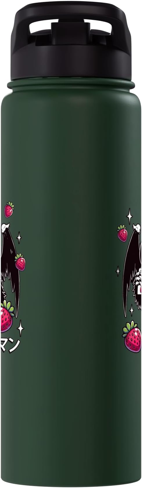 Kawaii Strawberry Milk Shake Carton Mothman Stainless Steel Insulated Water Bottle