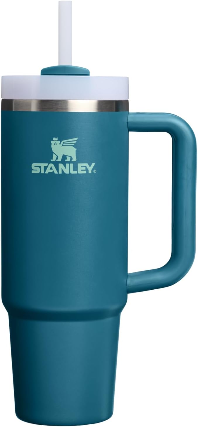 STANLEY Quencher H2.0 Tumbler with Handle and Straw 30 oz | Flowstate 3-Position Lid | Cup Holder Compatible for Travel | Insulated Stainless Steel Cup | BPA-Free | Coastal Teal