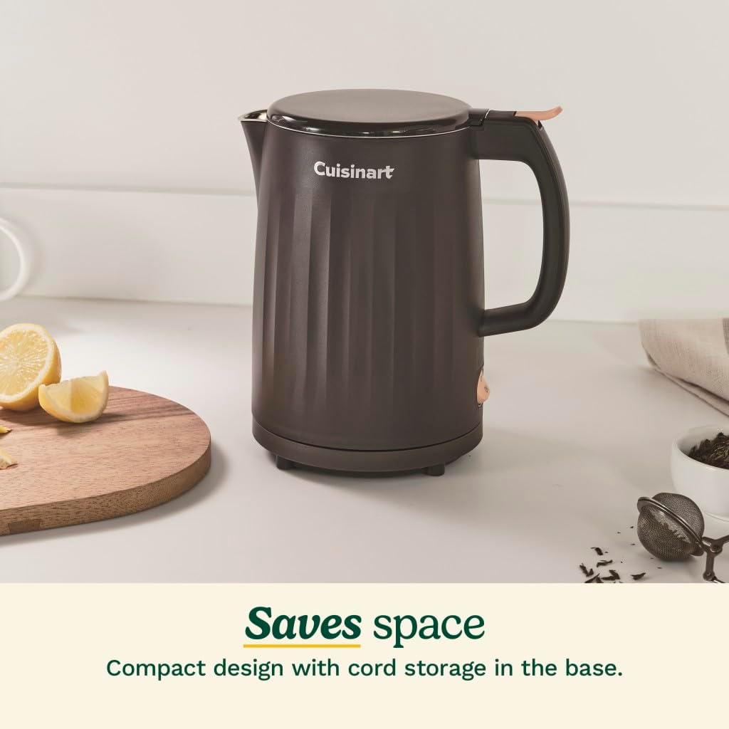 Cuisinart Soho 1 Liter Double Wall Electric Kettle, Black