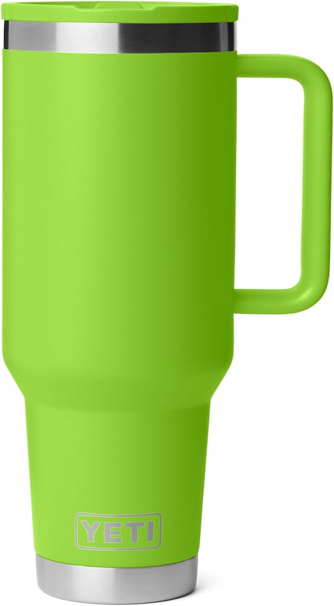 YETI Rambler 40 oz Travel Mug with Flip Straw Lid – Stainless Steel, Vacuum Insulated, Leakproof, Cup Holder Friendly
