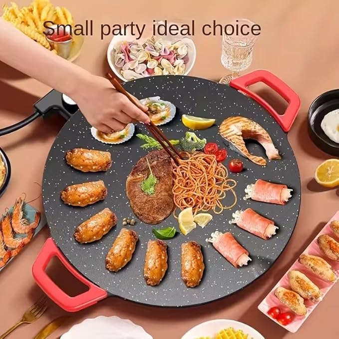Smokeless Indoor Electric Grill & Nonstick Griddle – Compact, Fast-Heating Tabletop Grill for Steaks, Burgers, Pancakes, BBQ, and Everyday Indoor Cooking
