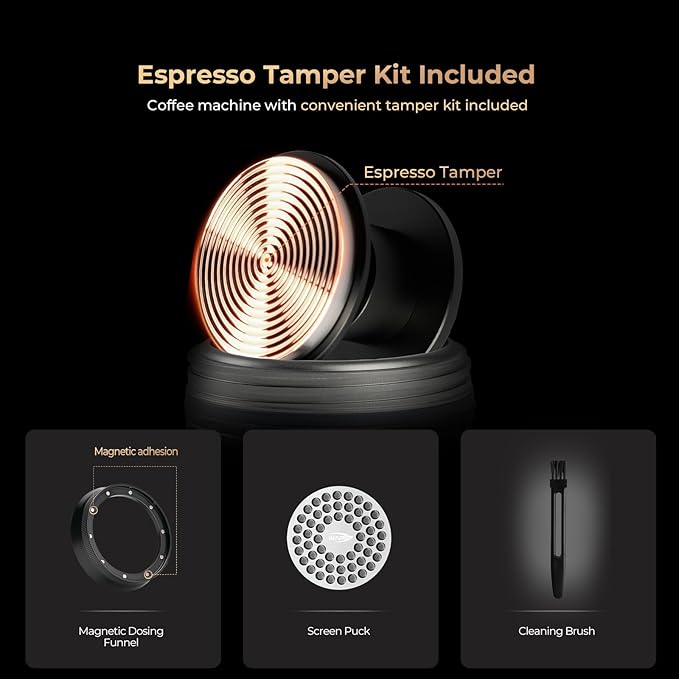 IKAPE KAPO K2 Portable Espresso Machine with Bl uetooth APP Connect & 51mm Bottomless Basket, Electric Coffee Maker 20 Bar Pressure, for Home, Travel, Camping