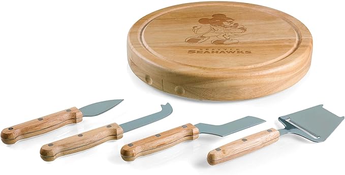 PICNIC TIME NFL unisex-adult NFL Mickey Circo Cheese Cutting Board & Tools Set