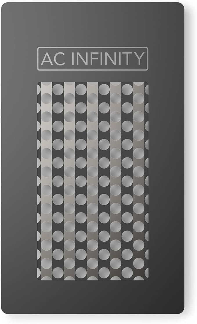 AC Infinity Grinder Card, Black Aluminum Milling Tool with Manual Grater Surface for Pepper, Spices, and Tea