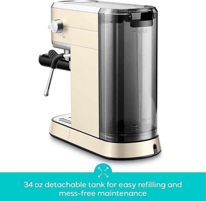 CASABREWS CM5418 Espresso Machine 20 Bar, Small Espresso Maker with Milk Frother Steam Wand, Stainless Steel Espresso Coffee Machine with 34oz Removable Water Tank, Cafetera Espresso, Creamy