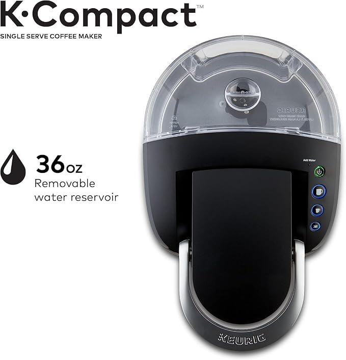 Keurig MAIN-85544 Compact Single-Serve K Cup Pod Coffee Maker, Black, 2.3