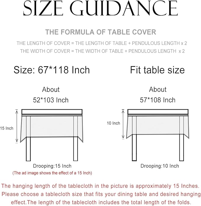 patdrea Designer French Vintage Green Rectangle Tablecloth,Vintage Linen and Floral Pattern Extra Long Table Cloth,Decor Table Cover for Kitchen Dining Christmas Thanksgiving,67"x118"-Tara a