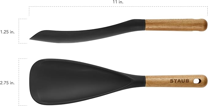 Twin Cooking Spoon, Matte Black (3 Pack)