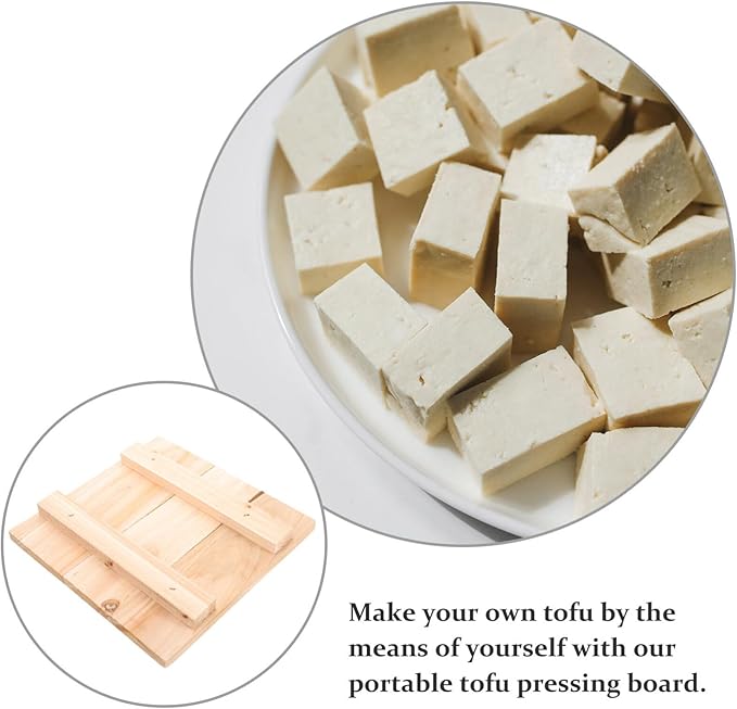 UPKOCH Wooden Tofu Press Mold Washable Board for Homemade Tofu Reusable Maker Convenient Tool for Bean Curd and Cheese Making