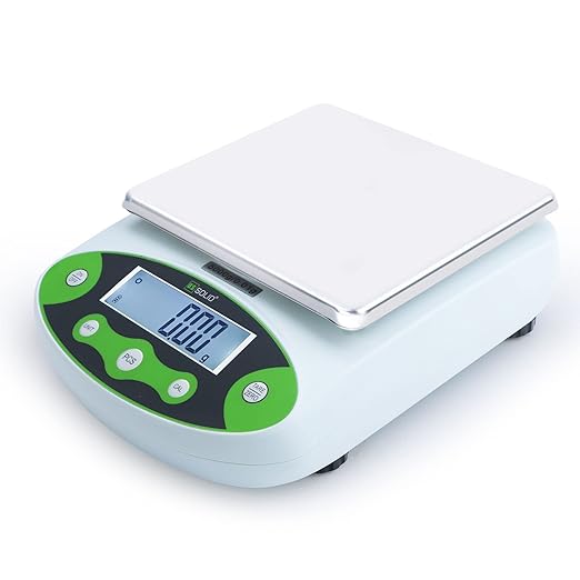 U.S. Solid Digital Analytical Balance 2kg x 0.01g, High Precision Lab Scale, 500g Calibration Weight, 10 Weighing Units, AC 100V-240V & DC 9V, Piece Counting