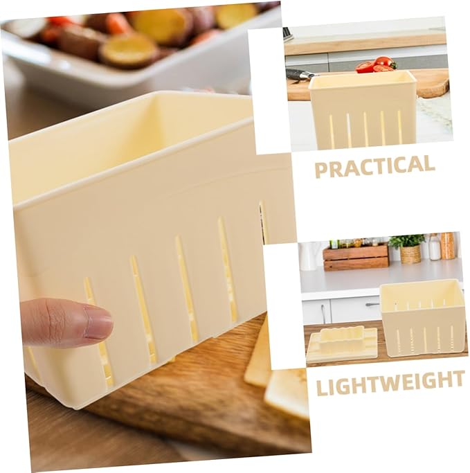 Cabilock 3sets Tofu Press Mold for Homemade Cheese and Bean Curd Tofu Maker Kit for Kitchen Use Easy to Use for Experimenting with Flavors and Textures 4pcs*3