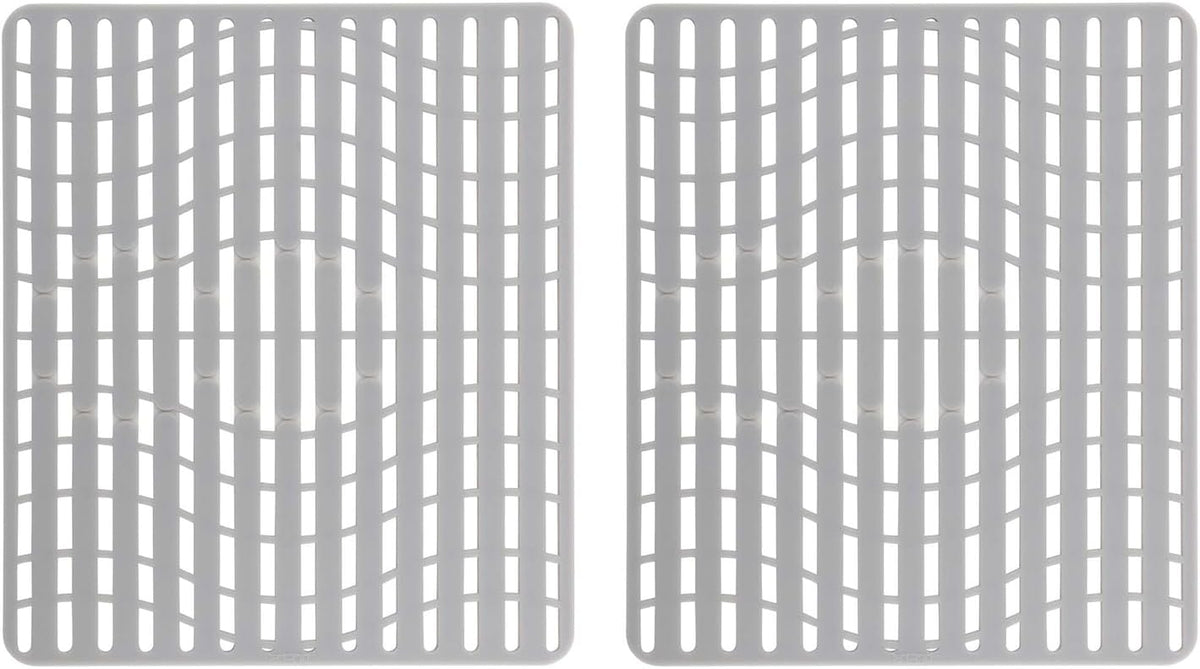 NICE DAY Sink Mat, Sink Protectors for Kitchen Sink By Better Housewares Wok Stand Strong Adsorption And Skid Resistance PVC Free Silicone Sink mat (2 Packs Sink Mats 16"x12.9" Large)