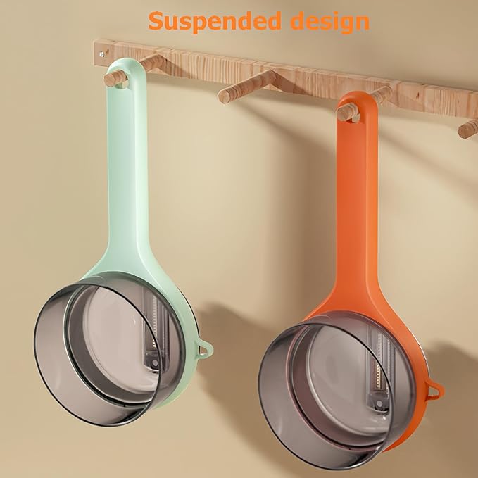 Peeling Knife With Storage Box, Fruit And Vegetable Peeler With Container, Double-Sided Stainless Steel Multi-Function Peeler For Home Kitchen (B-1pcs Green)