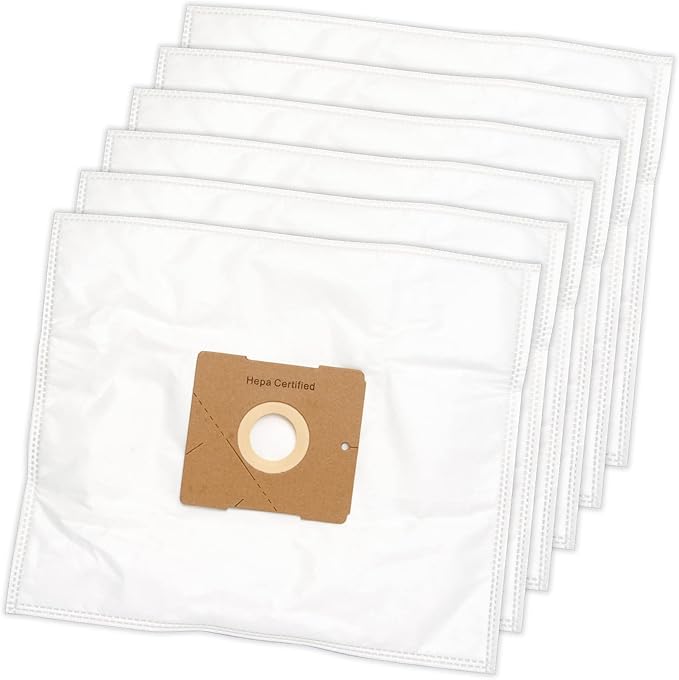 Simplicity Vacuums SZH-6 Jill Canister Vacuum Replacement Bags with Certified Hepa Media, Fits with Simplicity Jill, Jack, and Snap Bagged Vacuum Canister Models, Type Z Bags, 6-pack Set