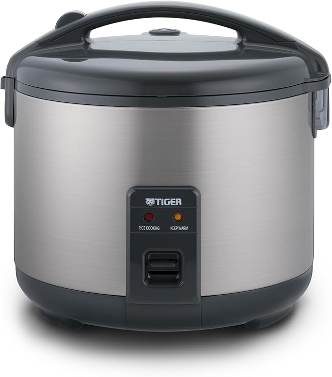 Tiger JNP-S15U-US 8 Cup Capacity White Rice Cooker with Non-Stick Inner Pot, Retractable Power Cord, and Keep Warm up to 12 hours (Urban Satin)