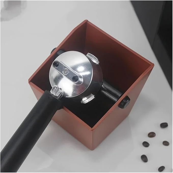 Coffee Knock Box Grounds Container ABS Bucket Anti Slip Powder Beveled Residue Barista Accessories Maker Tools(Black)