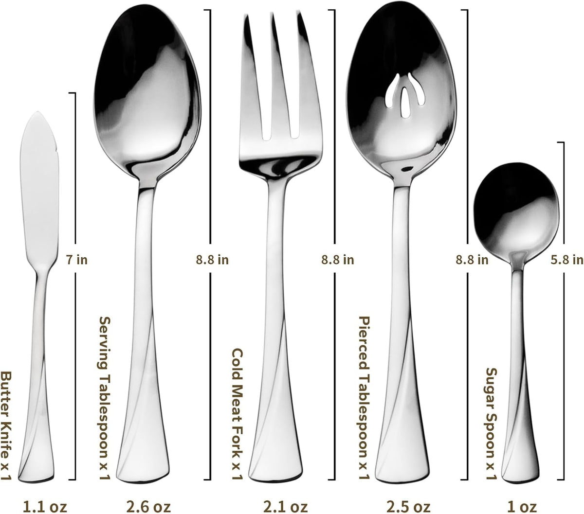 Alata Alice 65-Piece Silverware Set Stainless Steel Flatware Set,Service for 12,Mirror Polished Cutlery Set,Dishwasher Safe