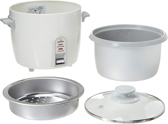 Zojirushi NS-ZCC10 Neuro Fuzzy Cooker, 5.5-Cup uncooked rice / 1L, White & NHS-10 6-Cup (Uncooked) Rice Cooker