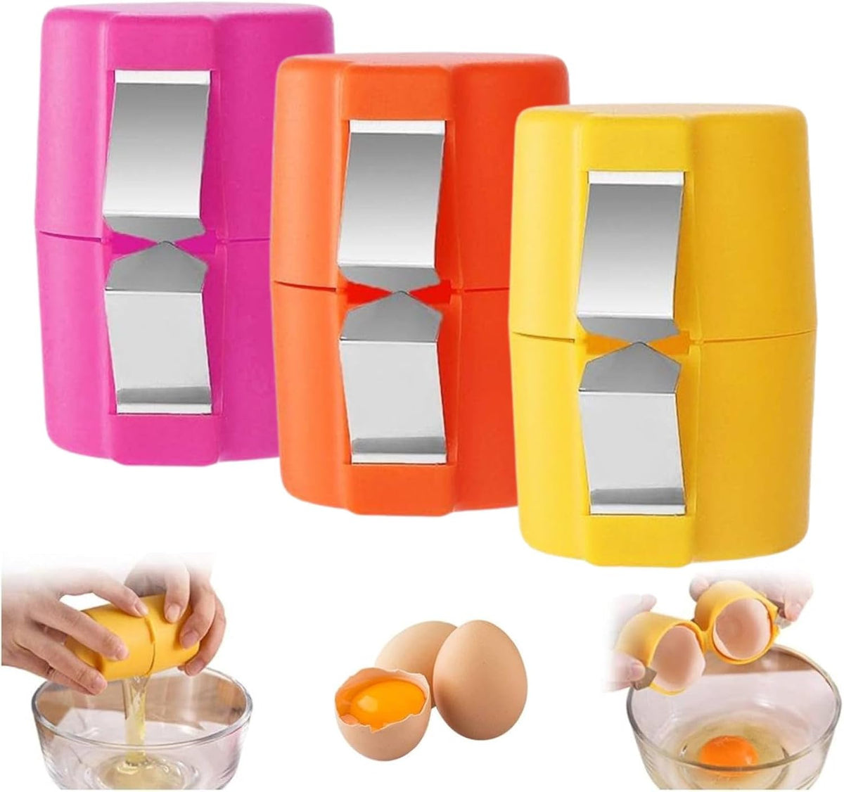 3PCs Egg Shell Opener - New Egg Cracker & Peeler Tool, Separator for Kitchen Gadgets