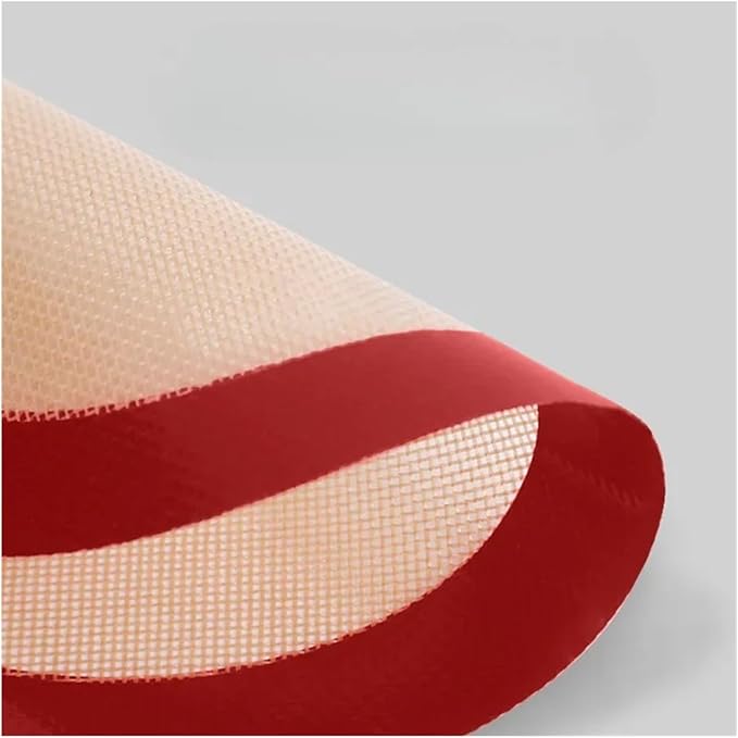 1 Piece Silicone Baking Mat Non Stick Heat Resistant Oven Liner Sheet for Cookie Macaron Bread Tool(Red 20x20cm)