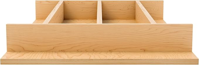 Rev-A-Shelf Natural Maple Right Size Utensil Insert Home Storage Kitchen Organizer 5 Compartment Drawer Accessory, 13-1/4" x 19-1/2", 4WUT-18SH-1
