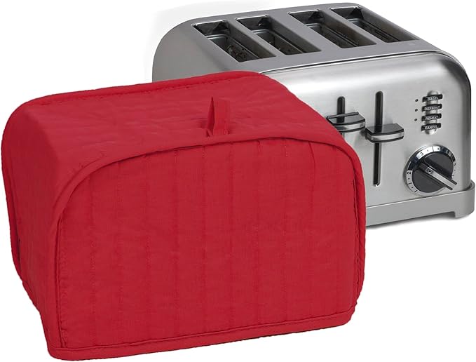 RITZ Premium Universal Four Slice Toaster Cover, 11.25" x 7.25" x 10.5", Polyester and Cotton Quilted, Fingerprint Protector, Super Soft Appliance Cover, Dust Protection (Appliance NOT Included),