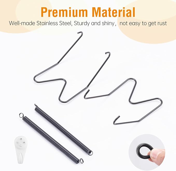 Plate Hangers for The Wall, Suitable for 12-16 inch Decorative Plate, Stainless Steel Wire Plate Holder with Wall Hooks and Rubber tip Protectors, Plate Hangers for Displaying Plates, Platter, Black