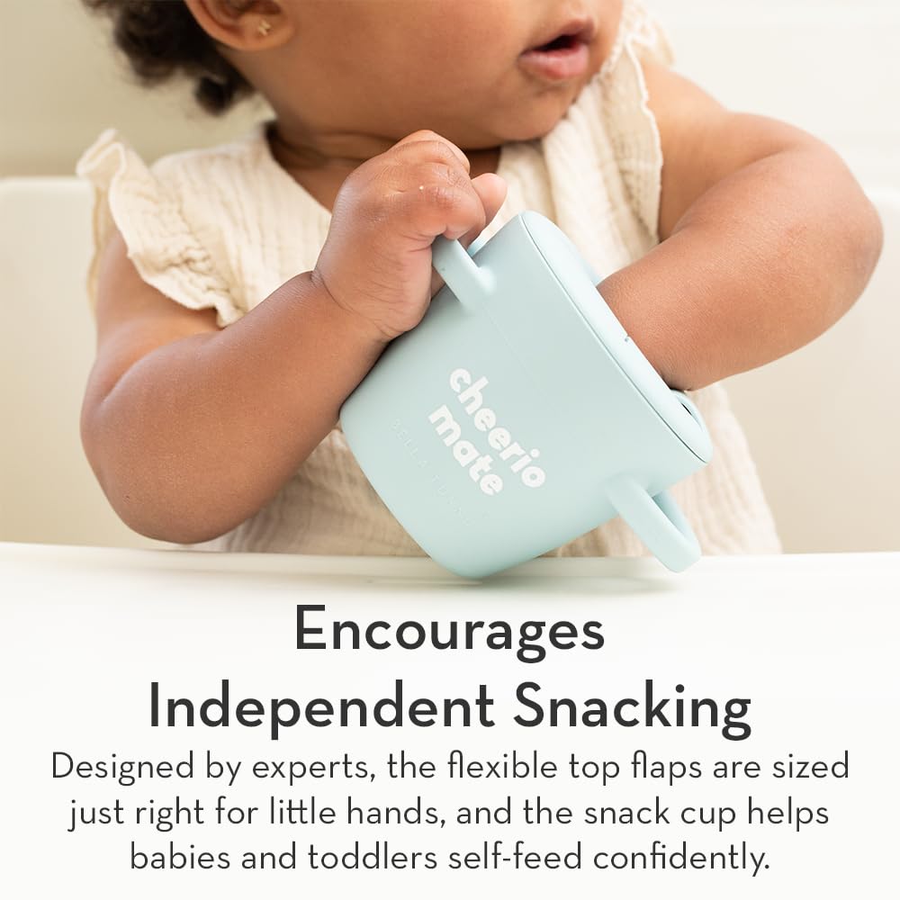 Bella Tunno Snack Cups for Toddlers, Silicone Spill Proof Food Container with Lid, Babies & Kids 6-12 Months, Savage Snacker